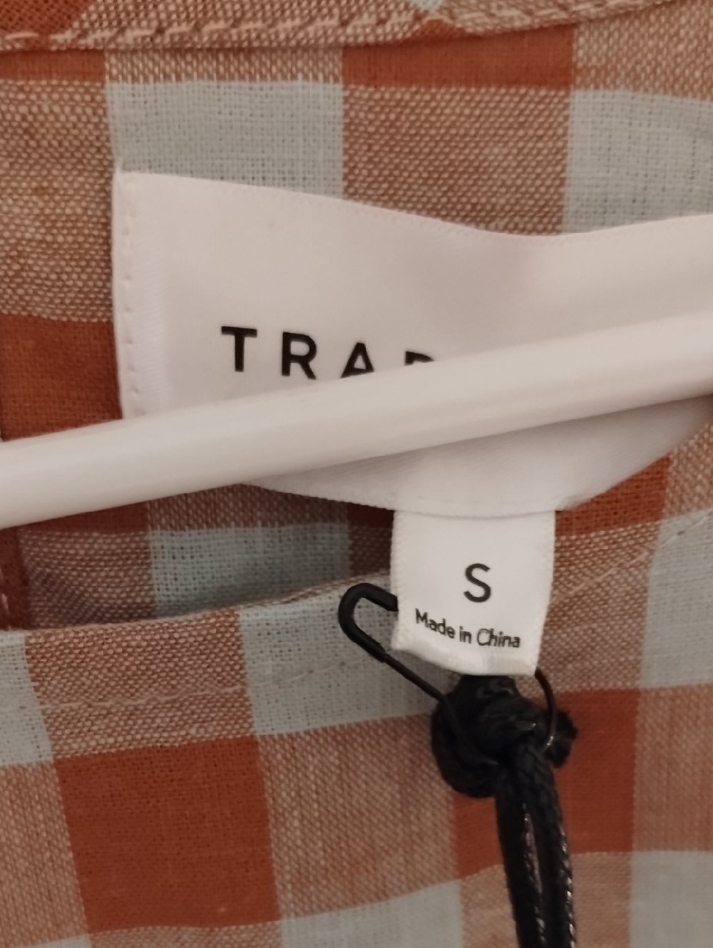 Tradlands NWT Linen Chalet Tiered Dress Misty Blue Gingham S - Picture 9 of 10